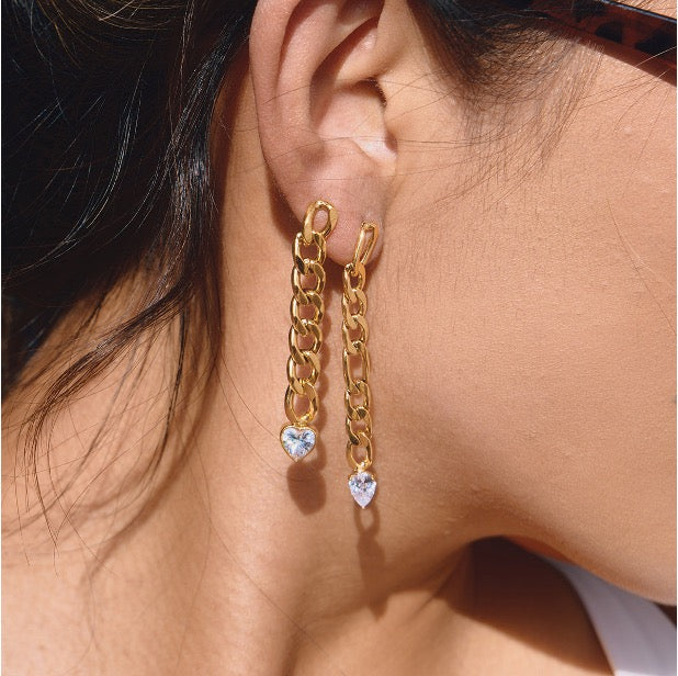 Chained Hearts Earrings